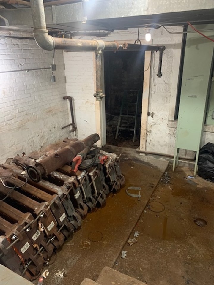 Former utility room with boiler removed