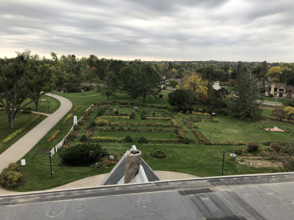 View of Formal Garden from mansion roof