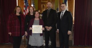 photo of Brucemore staff at the Governor's Arts Award ceremony